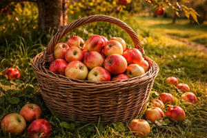 Korb mit Äpfeln