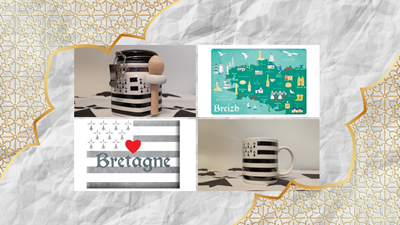 Bretonische Geschenkartikel – Tassen, Breizh Cola Glas, Tischset, Magnet, Taschen und Töpfe aus der Bretagne