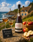 Preview: Pommeau Tradition aus der Bretagne – Bernsteinfarbener Apfel-Likör, serviert in elegantem Glas