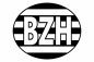 Preview: Ovaler BZH Sticker in Schwarz-Weiß 10,5 x 8,5 cm
