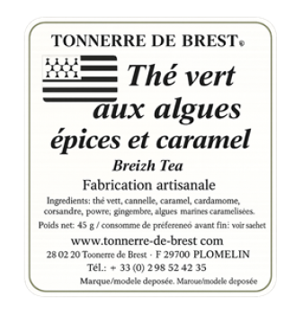 Preview: Grüntee Meeresbrise trifft Karamell – Aromatischer Tee Etikett