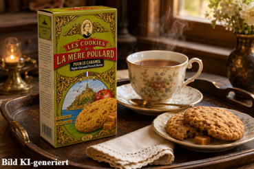 Preview: Karamellgebäck mit Apfelstückchen und Butter