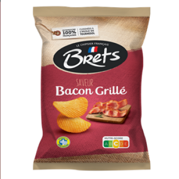 Verpackung Brets Chips Bacon Grillé mit Speckabbildung