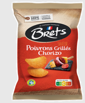 Brets Chips ondulée Chorizo & Poivrons Grillés in der Verpackung