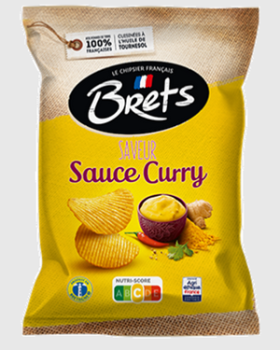 Packung Brets Chips Sauce Curry mit indischem Gewürzmotiv