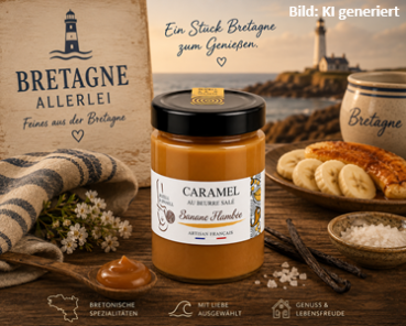 Preview: Caramel Creme mit Salzbutter und pürierten Bananen 220gr