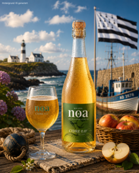 Preview: Cidre désalcoolisé Maison NOA – Auswahl französischer alkoholfreier Apfelweine in 75 cl Flaschen