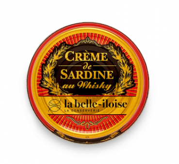 Glas Sardinencreme mit Whisky von La Belle Iloise