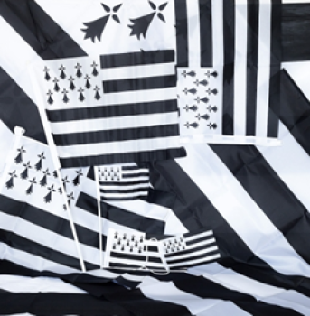 Gwenn Ha Du Flagge 150x90 cm schwarz-weiß