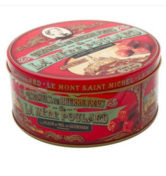 Weiche Karamellbonbons von La Mère Poulard in Metalldose