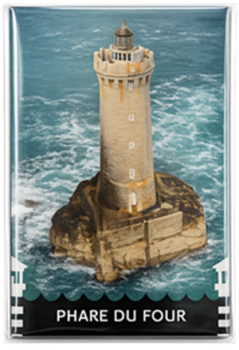 Kühlschrankmagnet Phare du Four Bretagne 9 x 6,5 cm