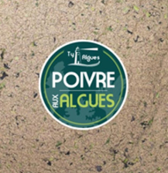 Preview: Gourmet Algenpfeffer im Mörser – maritime Würze für Fisch und Fleisch