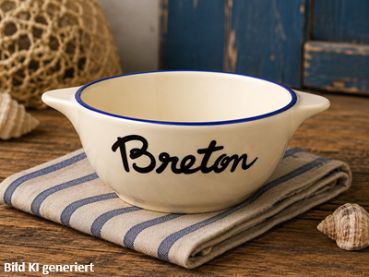 Schale mit bretonischem Design und seitlichen Griffen