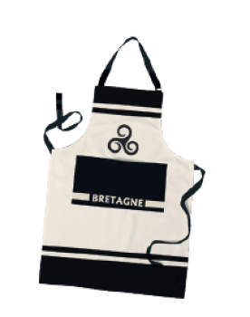 Umhängeschürze Triskel mit bretonischem Triskel-Motiv aus 100% Baumwolle