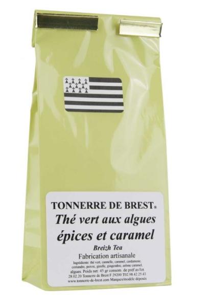 Grüntee Meeresbrise trifft Karamell in dekorativer Verpackung