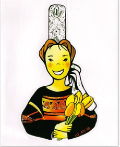 Aufkleber Bretagne Bigouden – Jugendliche in bretonischer Tracht