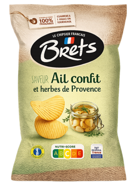 Brets Chips mit confiertem Knoblauch und Kräutern der Provence