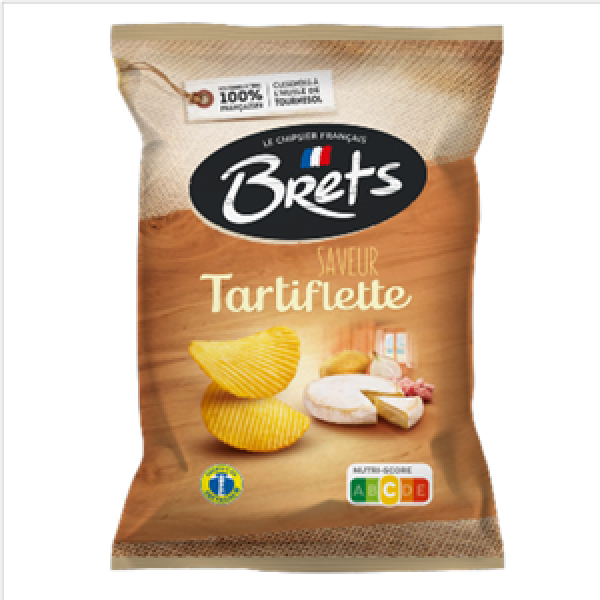 Verpackung Brets Chips Tartiflette mit Bergmotiv