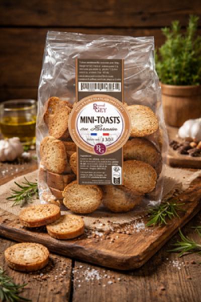 Mini-Toast vom Grill aus Buchweizen knusprig Frankreich