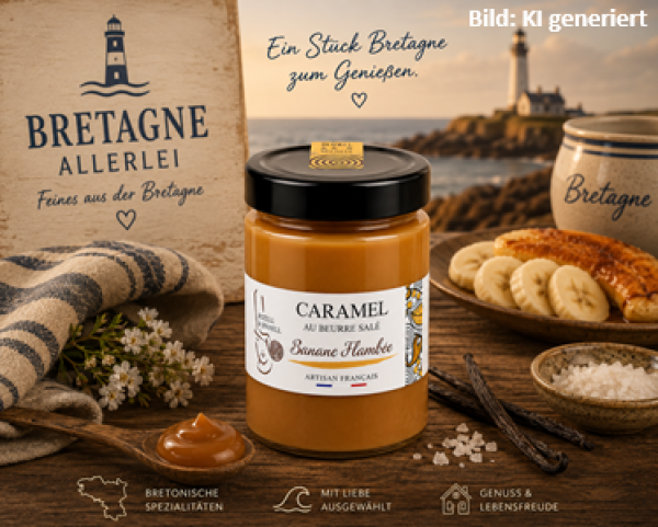 Caramel Creme mit Salzbutter und pürierten Bananen 220gr