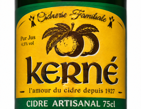 Etikett Cidre Brut Kerne