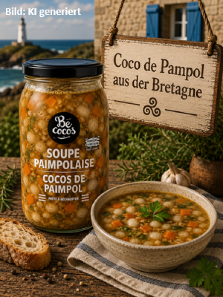 Traditionelle bretonische Suppe im Glas – hausgemacht in Pleudaniel