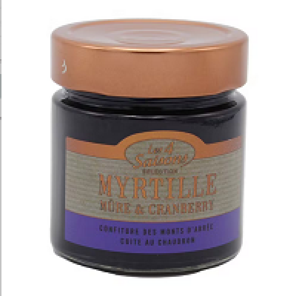 Fruchtkonfitüre mit Cranberries und Heidelbeeren im Glas von 4 SAISONS SELECTION