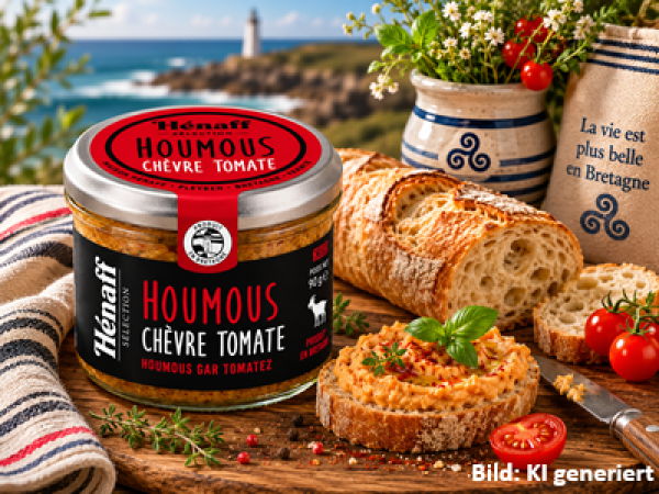 Humus mit Ziegenkaese