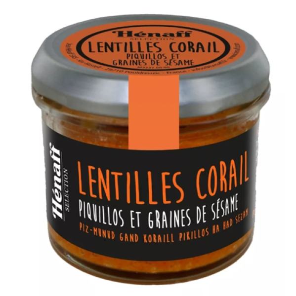 Gourmet Korallenlinsen mit Paprika und Sesam