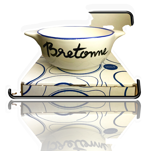 Bretonische Ohrenschale mit Aufschrift Bretonne von Pied de Poule