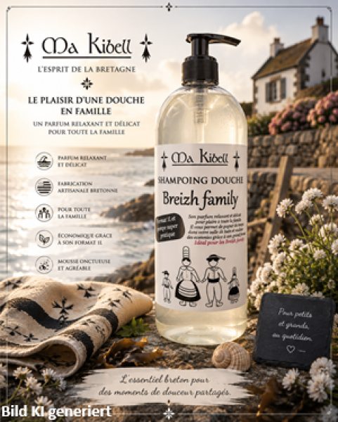 2 in 1 Duschgel und Shampoo für die Familie