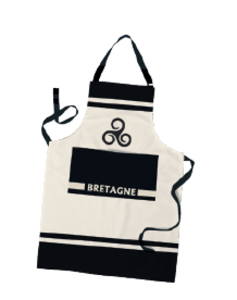 Umhängeschürze Triskel mit bretonischem Triskel-Motiv aus 100% Baumwolle