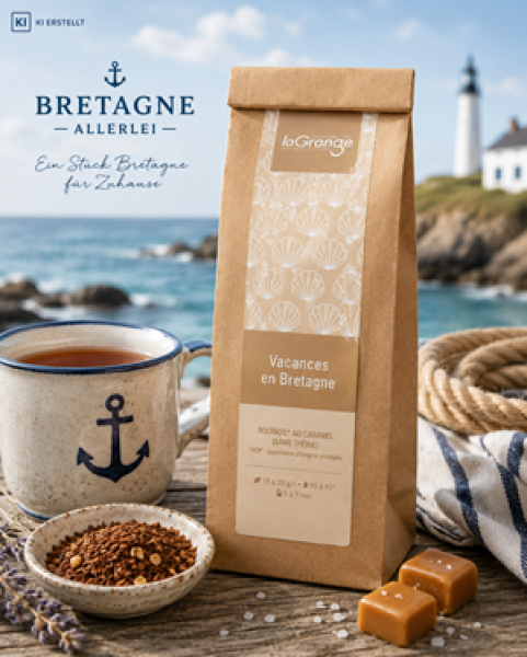 Tasse Rooibos Tee „Vacances en Bretagne“ mit Karamellnote