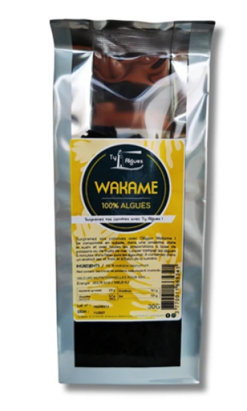 Getrocknete Wakame Algen Flocken