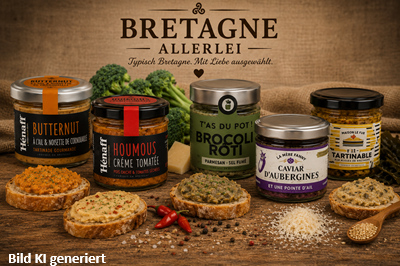 Vegetarische Aufstriche und Cremes – gesunde Spezialitäten aus der Bretagne